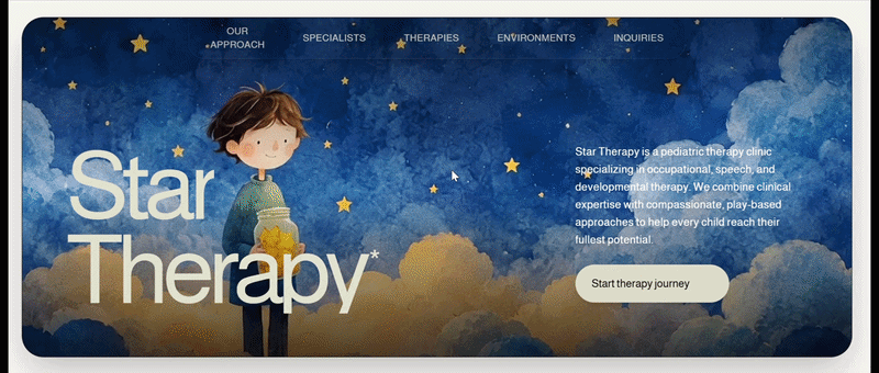Star Therapy template preview